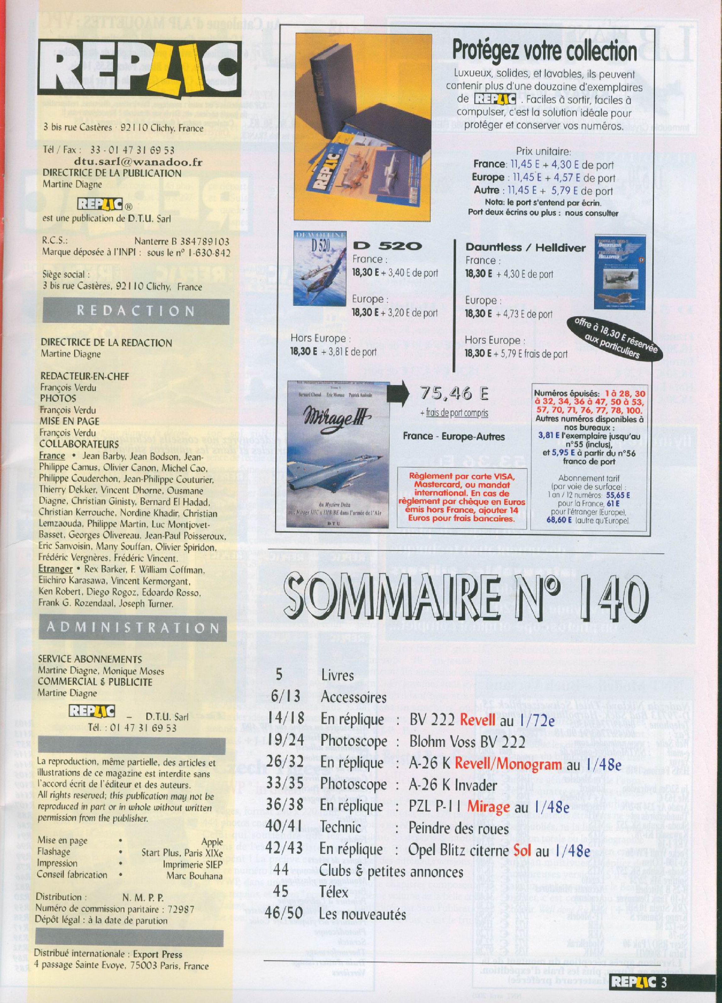 Replic 140 - Blohm &pwd= Voss BV 222, PZL P-11C, A-26K Invader, Technic - Wheels